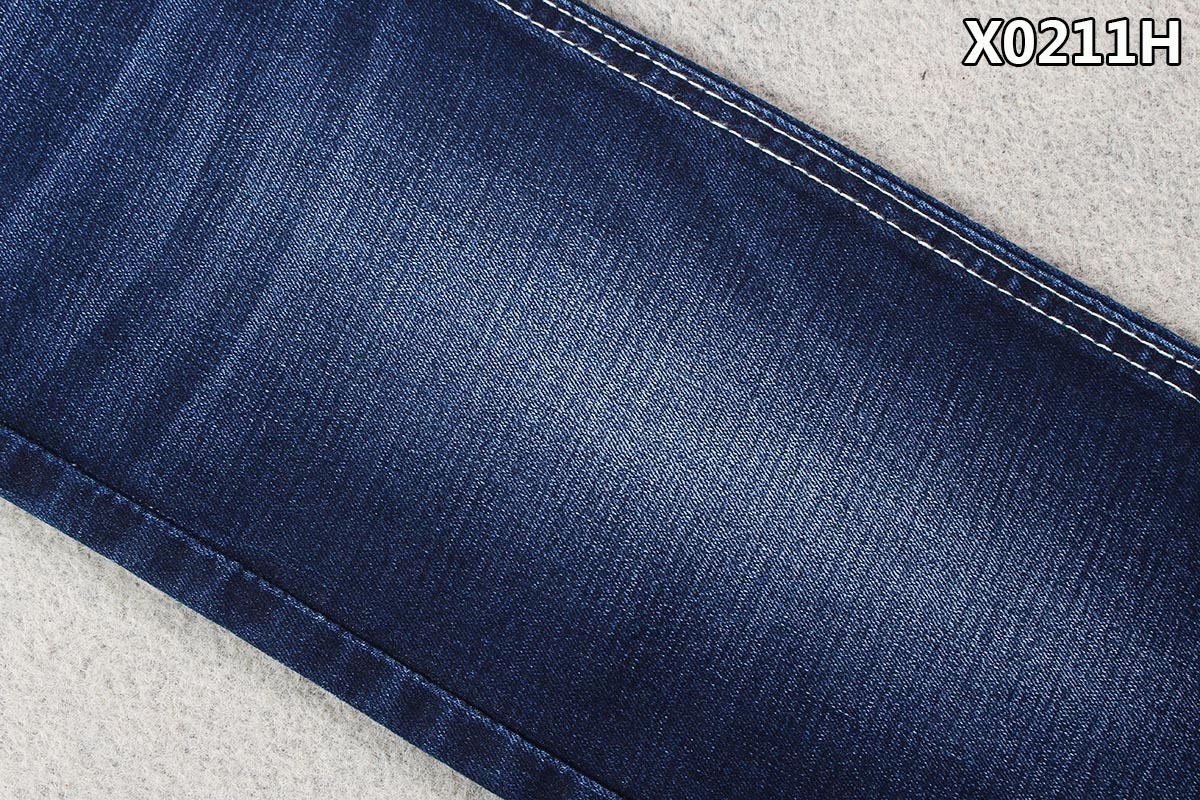 Fabric Men's Jeans Good Stretch Cross Hatch Denim Material Indigo Blue Women Spandex Fabric Woven YARN DYED Weilong 30000M/DAY