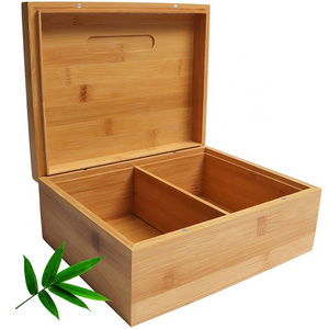 Wholesale Custom Multipurpose Organizer Storage Box Premium Smell Proof Bamboo Stash Box with Magnetic Lid