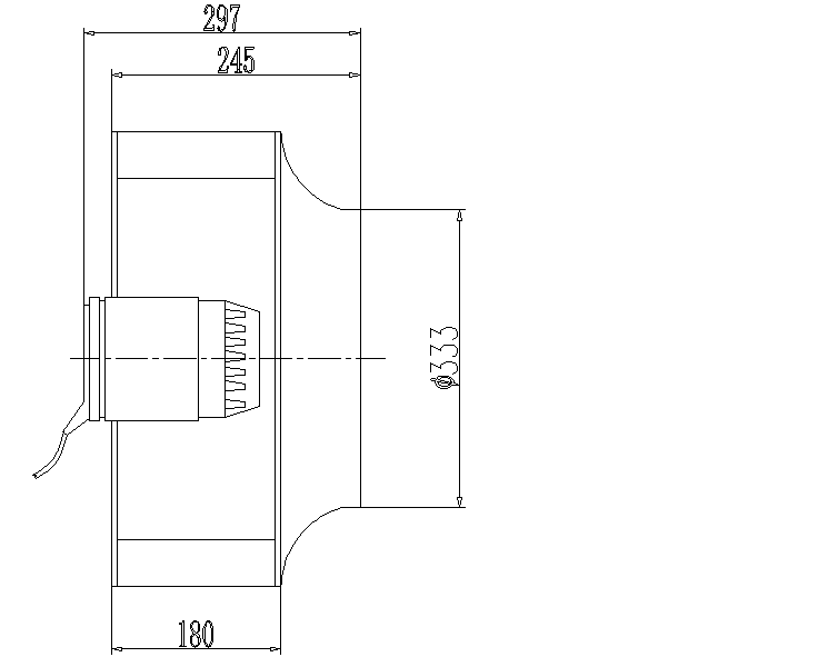 centrifugal backward curved force fan impeller