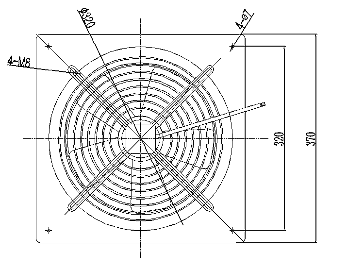 AC ventilation Motor Fan exhaust cooling fan Industrial Axial Flow fan with diameter 250mm