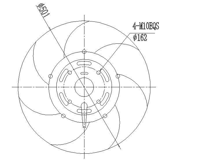 centrifugal backward curved force fan impeller