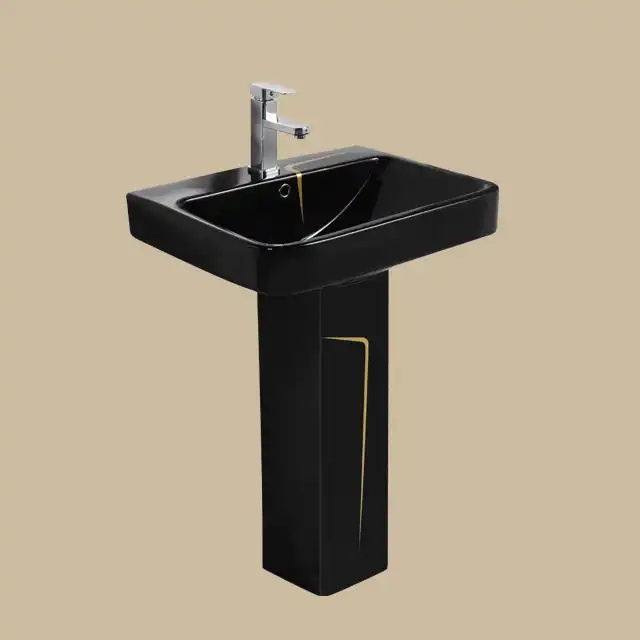 European Sanitaryware Inodoro Negro Cheap Square Wc Toilet Set Bathroom Ceramic Black Toilet Sink Combo