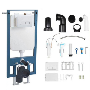 Bathroom Dual Flush Wall Hung Toilet Flushing WC Concealed Cistern Metal Frame Hidden Water Tank