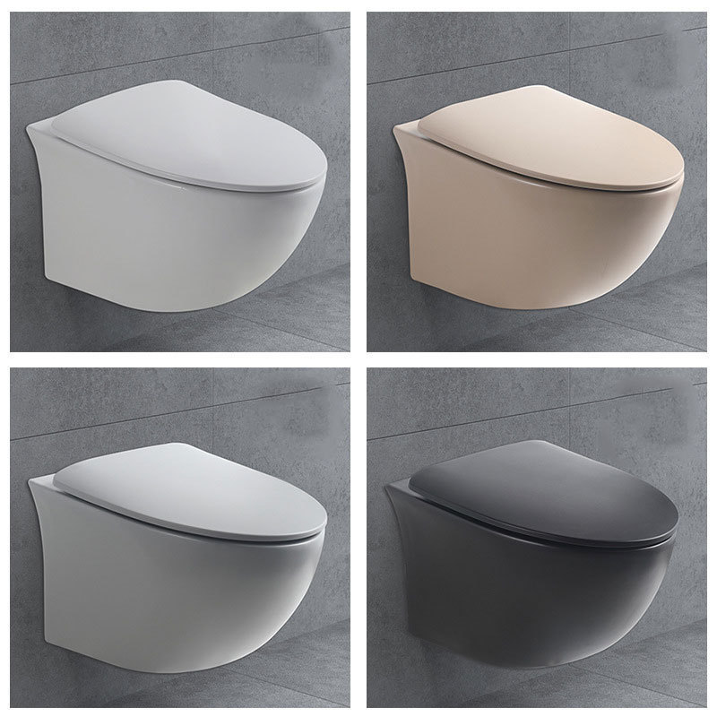 Sanitary Ware Ceramics Tolet Seat Concealed Cistern Metal Frame Bathroom Wall Toilet Gray Color Wall Hung Toilet