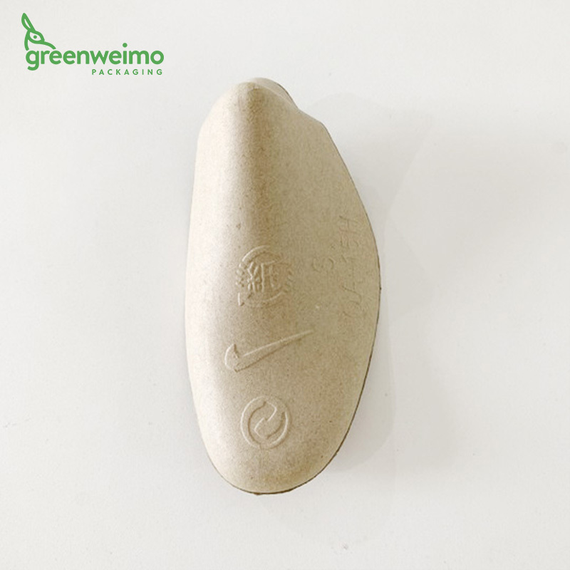 Moulded shoe trees paper pulp cardboard shoe inserts with  customized logo