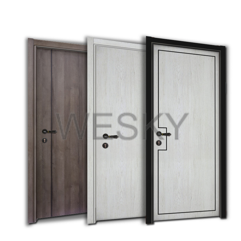 China Manufacture Cheap Price Best Quality School House Main Interior Door Fancy Solid Wood Door Design