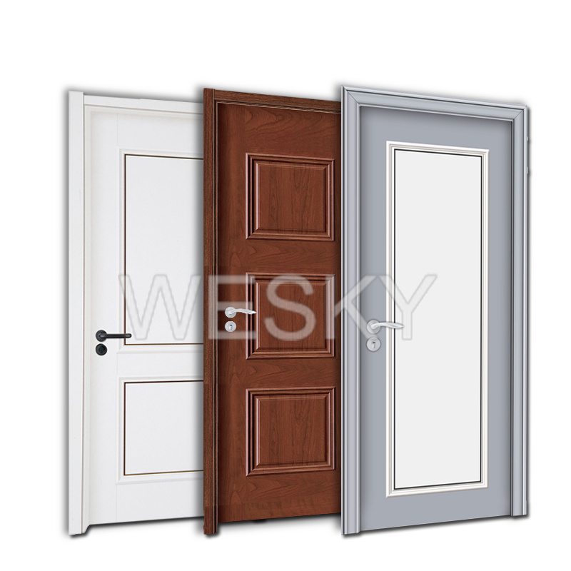 China Manufacture Cheap Price Best Quality School House Main Interior Door Fancy Solid Wood Door Design