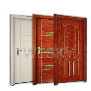 China Manufacture Cheap Price Best Quality School House Main Interior Door Fancy Solid Wood Door Design