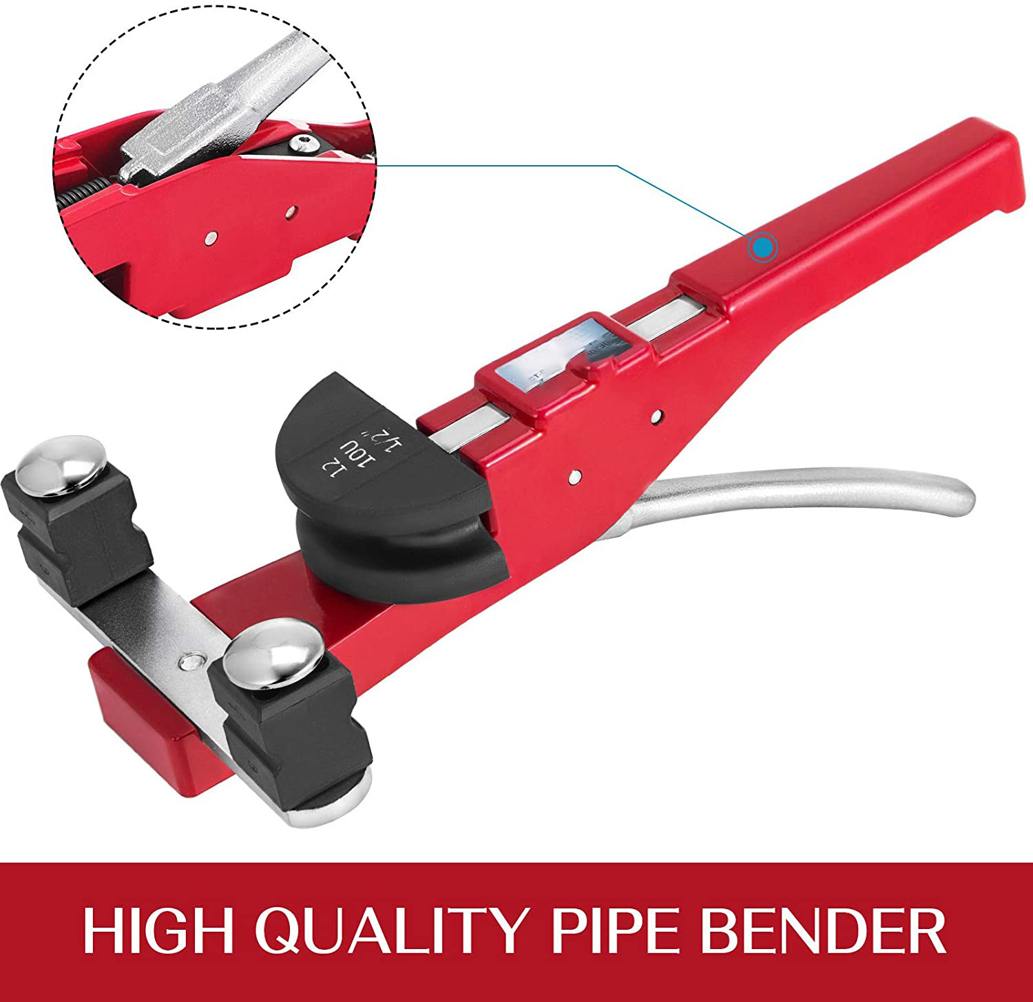 Tube Bender 1/4 to 7/8inch HVAC Bender 7 Heads Hydraulic Pipe Bender Copper 90 Degrees Multi-function Expander Tool Kit