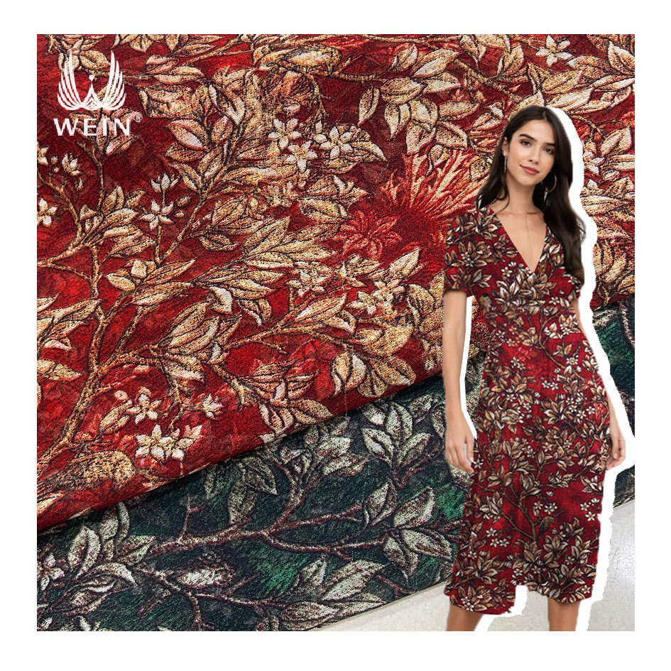 Transparent Printed Fabric Stock Crinkle Chiffon 100% Polyester Printed Crepe Woven Plain Lightweight Suit Fabrics for Clothing