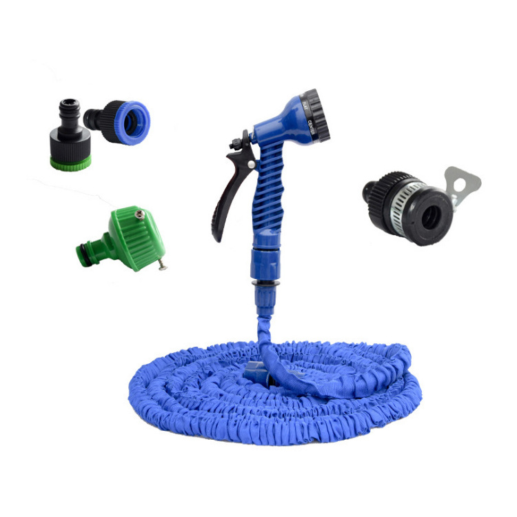 25ft Garden Hose, Expandable Garden Hose Water Pipes Poly Pipe Plastic Irrigation Trompos De Plastico ABS Plastic Opp Bag Blue