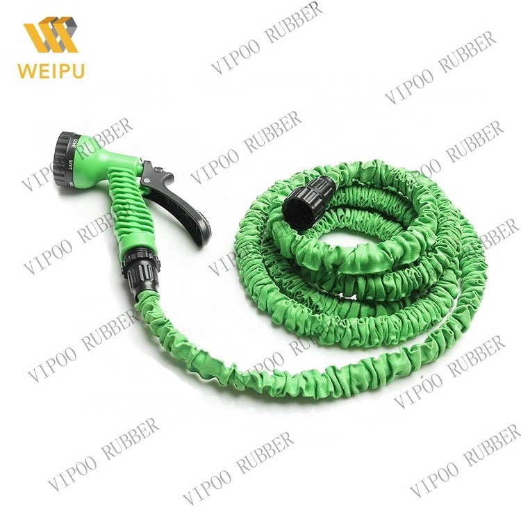 Green Plastic Cans Garden Hose ABS Water Hose Plastic Wand Garden Spray Nozzle Expandable Plastic with Water Release Hose Easily