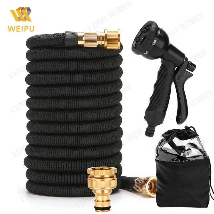 Alloy Joint Garden Hose Water Hose Release Hose Easily ABS Expandable Plastic Cross-border Sourcing Commercial Self-use Black