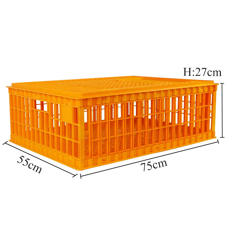 75*55*27cm Poultry Carrier Crate Plastic PE Chicken Transport Cage Transport Bird Cages