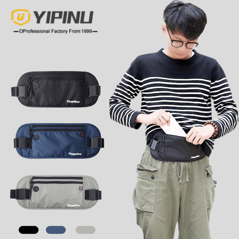 YIPINU Travel Money Belt Hip Bag Waist Bag with RFID Block