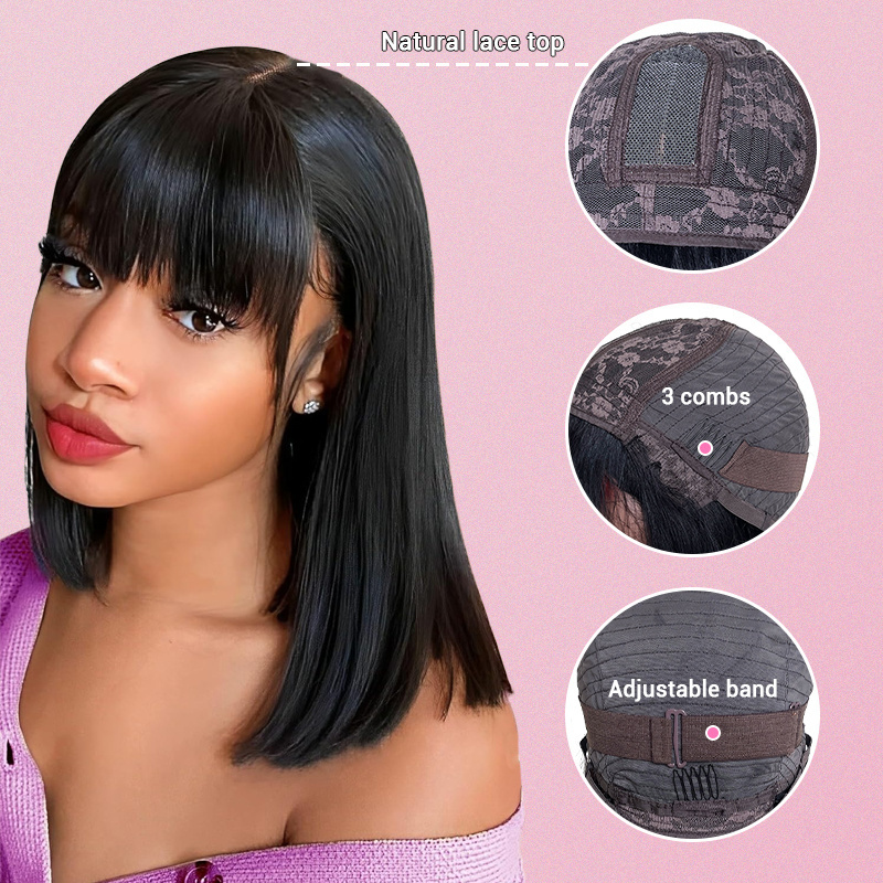 Raw Brazilian Virgin Short wig Human Hair Lace Front Bob Wig Glueless Hd Full Lace Frontal Natural 3x1 Bob Human Hair Wigs