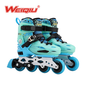 Factory direct selling high-quality children's in-line roller arrangement, roller skating, OEM, customized flash tires