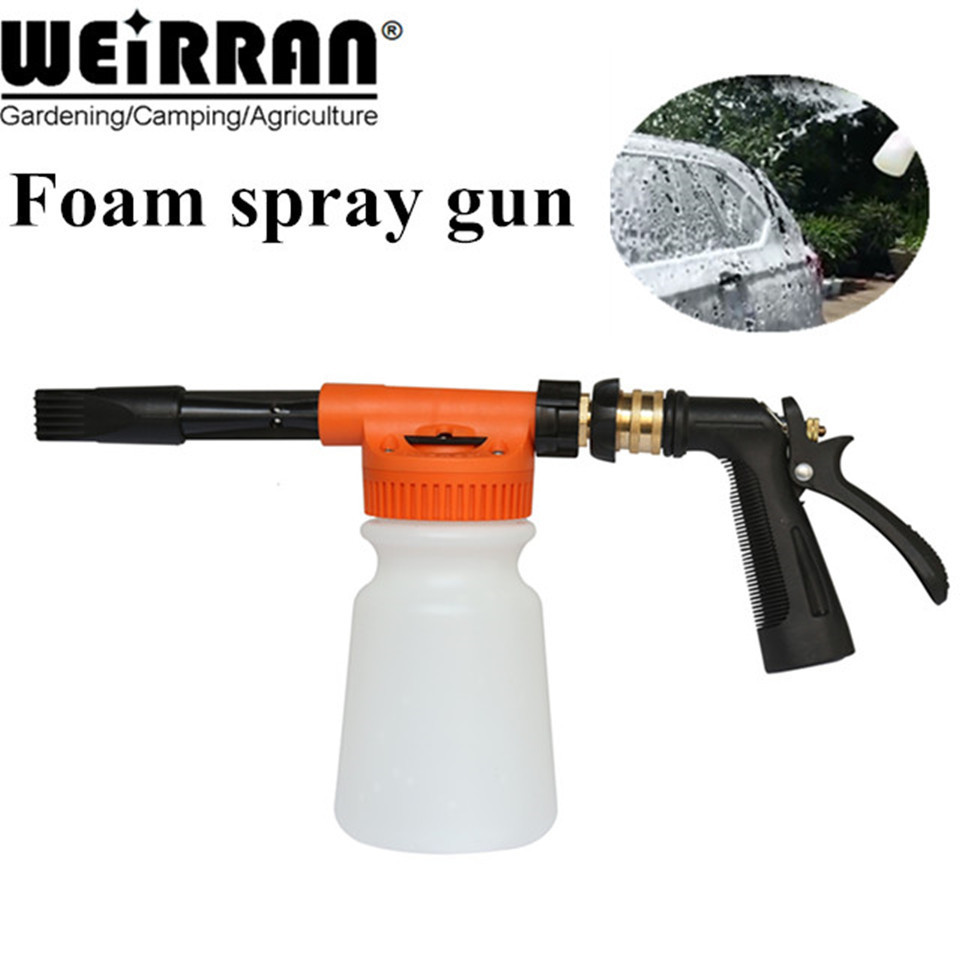 Garden Hose With Adjustment Ratio Dial Foam Cannon Gun Car Wash Soap Spray Foamer