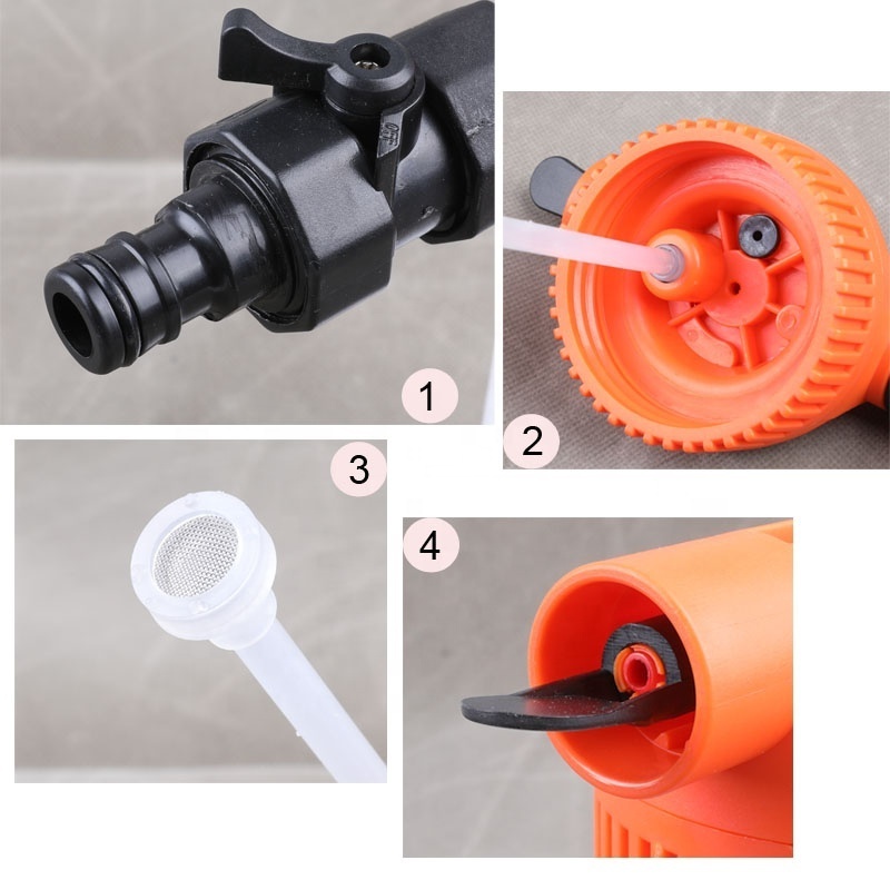 Insecticide garden hose end sprayer attachment