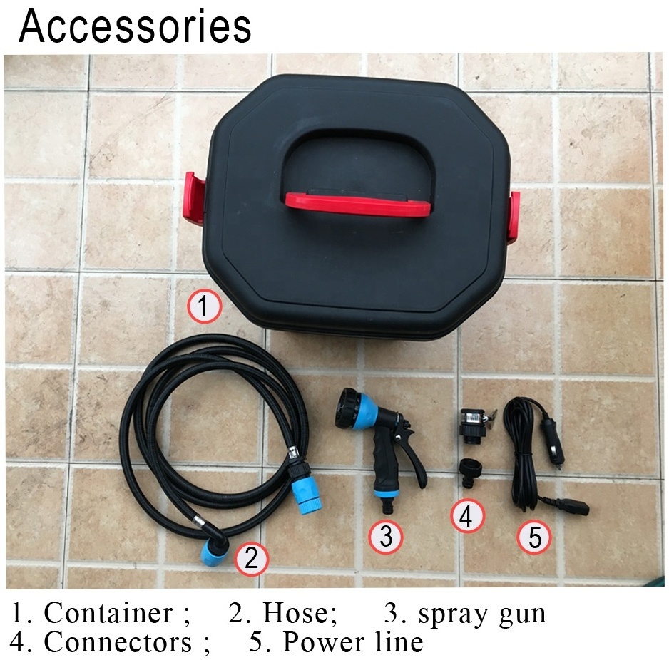 Portable Multifunction Outdoor Electric Shower Kit for Camping Hiking and Travel Car Washer Included ABS Material Price