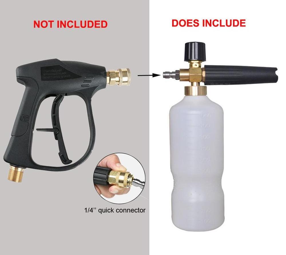 1L bottle cannon high pressure spray foam gun cleaner insulation snow foam your car