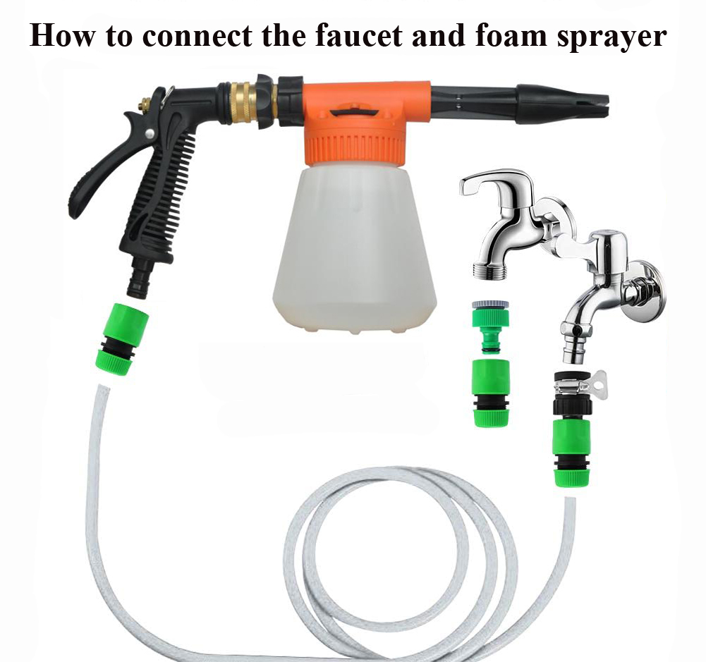 Car wash foam gun washing sprayer gun cleaner No Pressure washer Soap foam concentration bubble party Spot-free auto detailing