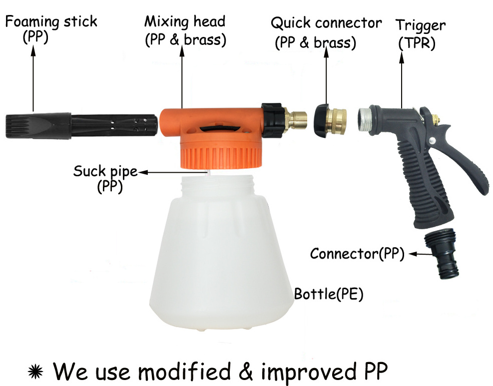 low pressure spray snow foam gun multiratio blaster foamer in car washer