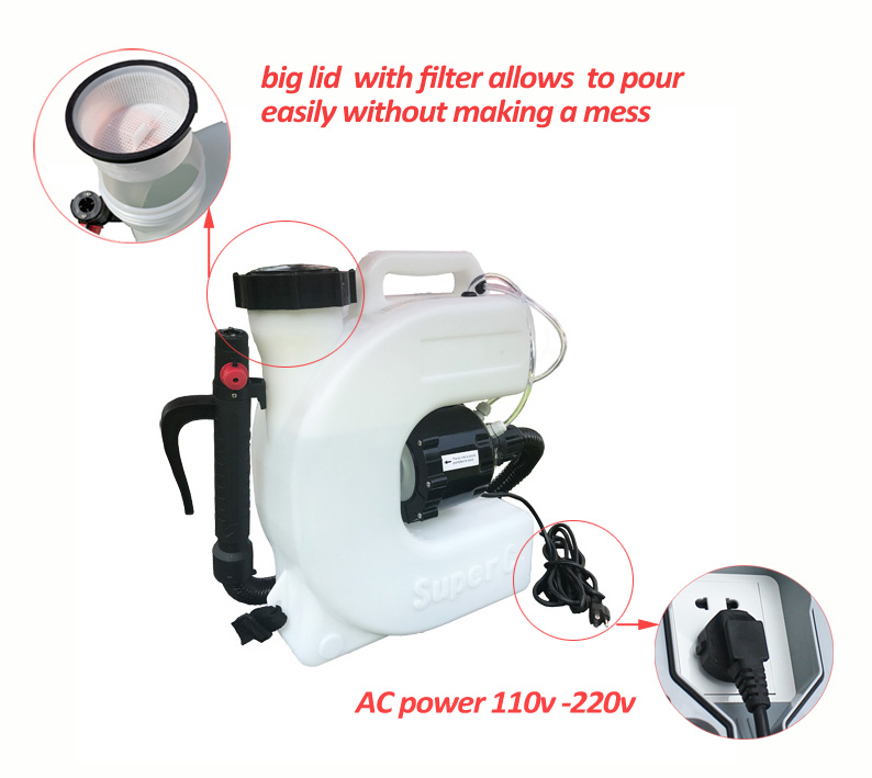 Backpack Mosquito Sprayer Mist Blower Atomizer Electric ULV weed killer FOGGER Machine for Bacteria Insect Pest Control fogging