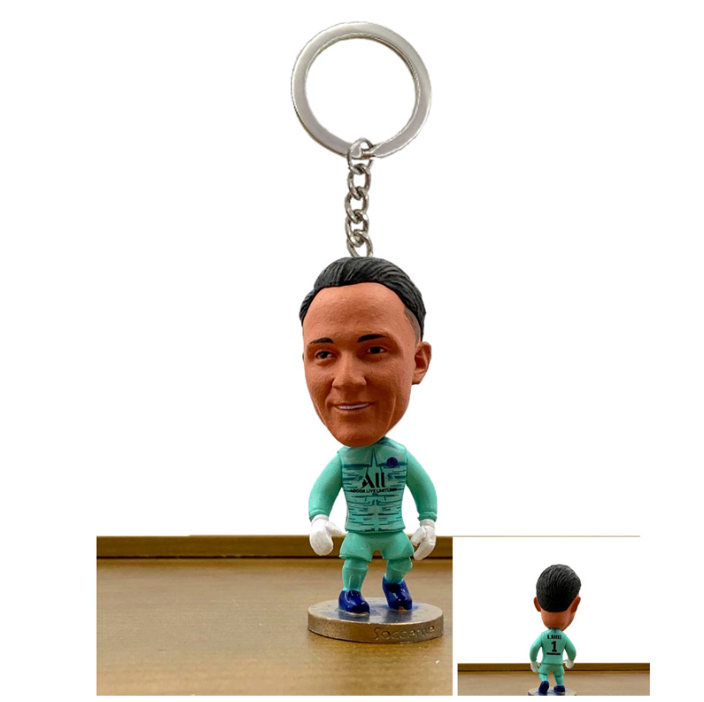 Wholesale creative Messi doll keychain pendant football star doll keychain rubber key ring