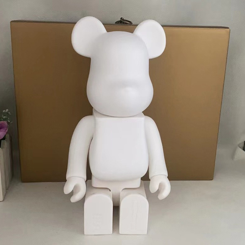 Factory Wholesale Diy Resin Craft White Bear Figurine 28cm 50cm 80cm Size Bear Sculpture Fluid Bear Bearbrick Blank