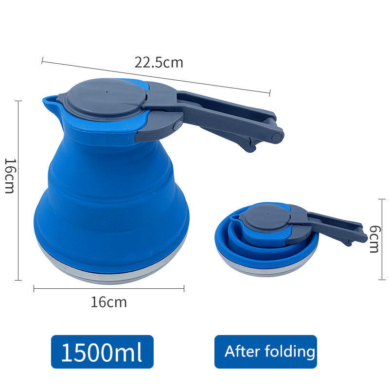 Foldable Water Coffee Pot Kitchen Silicone Tea Kettle for Travel Outdoor Camping Hiking