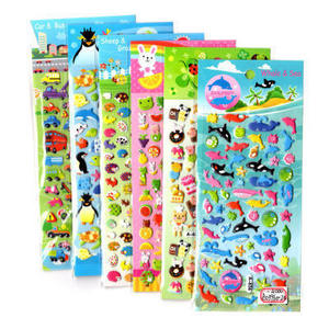 3D puffy stickers for kids Cartoon animal sticker Waterpoof DIY sticker princess Baby Toys for Children Kids Boy Girl