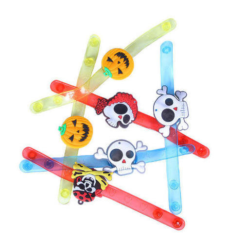 2023 Party Supplies Halloween Decorations Glow Led Bracelet Luminous Cartoon Light Up Wristband Children's Gifts Toys