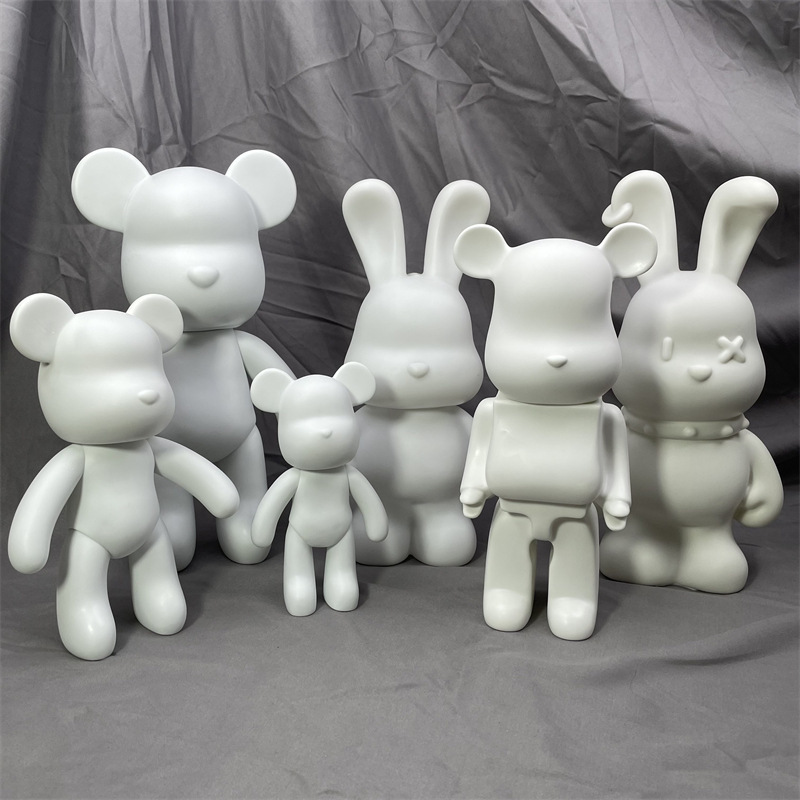 Diy Blank Hot Sales Bearbricks Fluid Bear White Ant Cute Fluid Bear DIY Fluid Bear For Kids and Adult