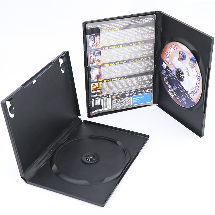 WEISHENG 14mm Multipurpose Game CD Cases Single Disc Clear Cover Plastic Storage Box Packing CD DVD Movies Case