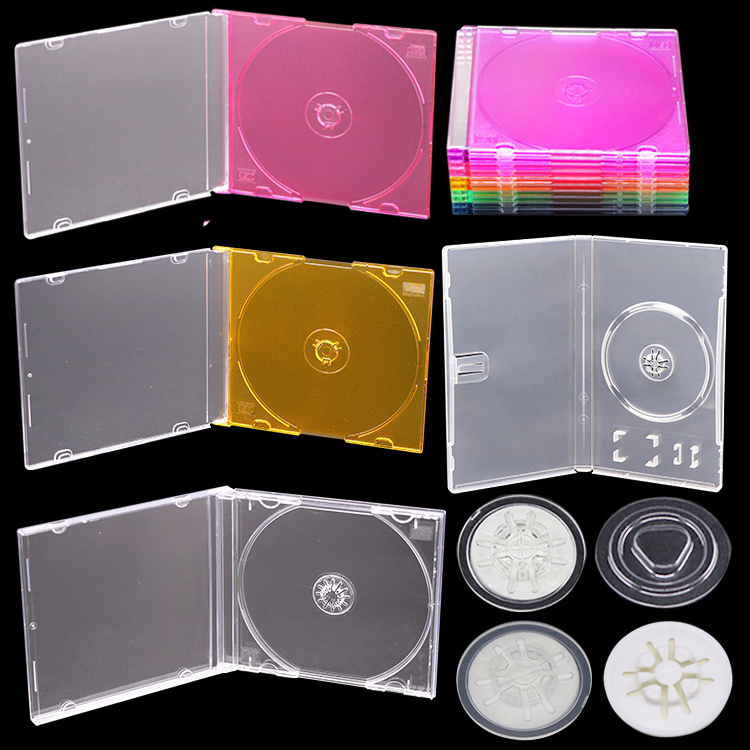 WEISHENG Plastic Media Packaging CD DVD Plastic Storage Case Box Slim Transparent Cover Empty CD Jewel Cases