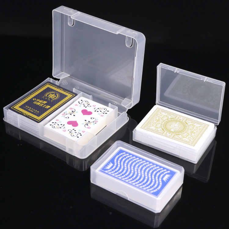 Plastic Acrylic Clear Game Packaging Card size 57x87mm Container Card Deck Box Playing Card Case For Bicycle Poker Tarot