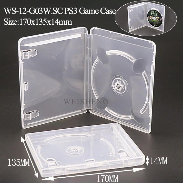 Clear Blue Cover PS 5 DVD Game Disc Storage Case Disk PS5 CD Game Card PS Box Packaging  for PS4 PS5 PS3  Playstation 3 4 5 Slim