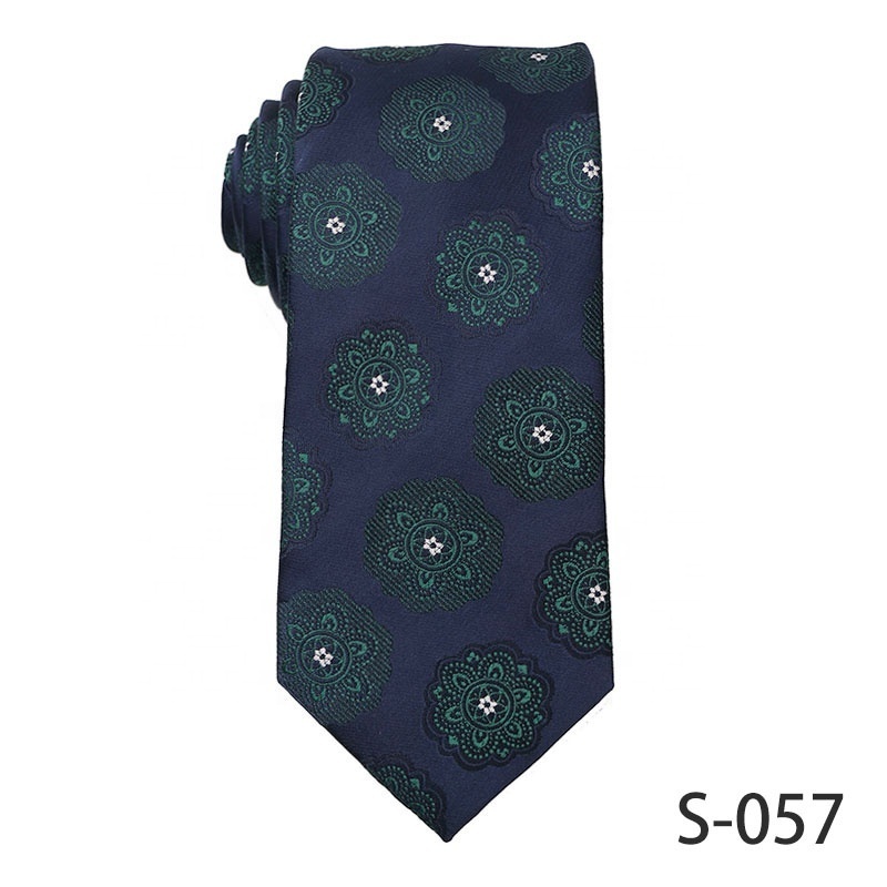 Stock Green Series  Micro Fibre Necktie 100% Polyester Ties For Men Fashion Jacquard Neckties For Boy