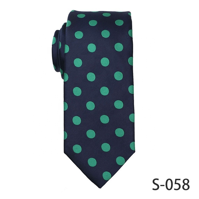 Stock Green Series  Micro Fibre Necktie 100% Polyester Ties For Men Fashion Jacquard Neckties For Boy