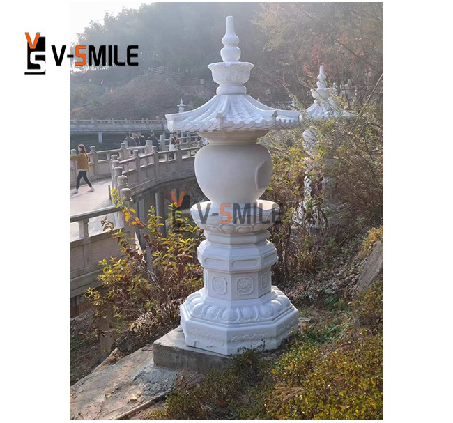 Outdoor Granite lantern Garden Decorative Stone Japanese Lantern