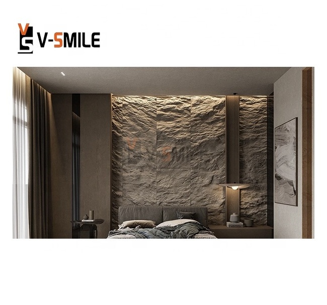 Luxury PU Faux Artificial Stone One Panel One Wall Decorative Wall Panel polyurethane Rock veneer panel