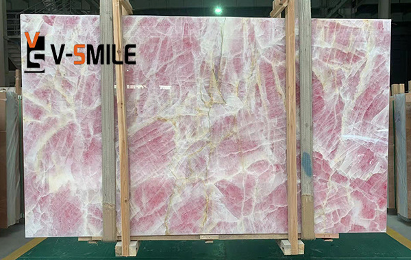 Natural Stone Purple Onyx slab  tile wall decoration marble pink onyx Translucent onyx