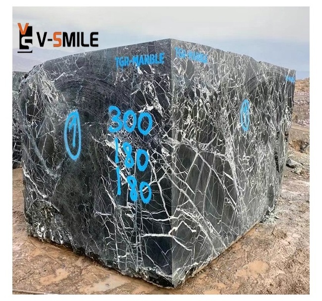 Own Quarry Green Levanto dark green marble raw stone block on stock rough marble stone block for sale