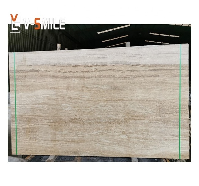 Italian Design Large Rectangle Stone Table Top Marble Beige Travertine Kitchen Countertop Island Bar Countertop