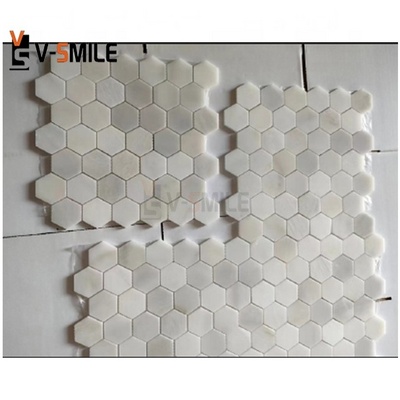 Hexagon White Marble Stone Mosaic Tile for wall decoration bathroom kitchen