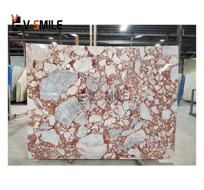 High Quality White Marble With Pink Veins Natural Stone Slabs For Home Decoration