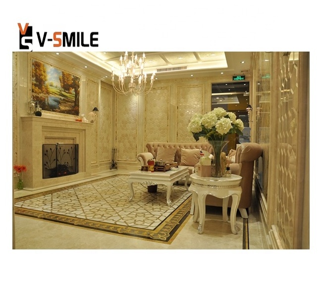 Customized Home 3D Indoor Mantel Interior Decorative Marble Fireplace Surround