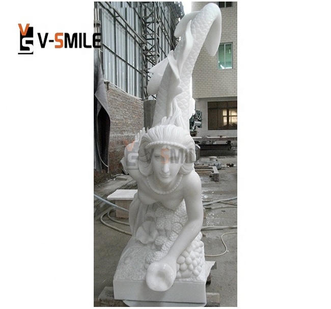 Indoor Life Size marble stone Garden Famous Mermaid Statue sculpture large sexy mermaid statue modern art statue