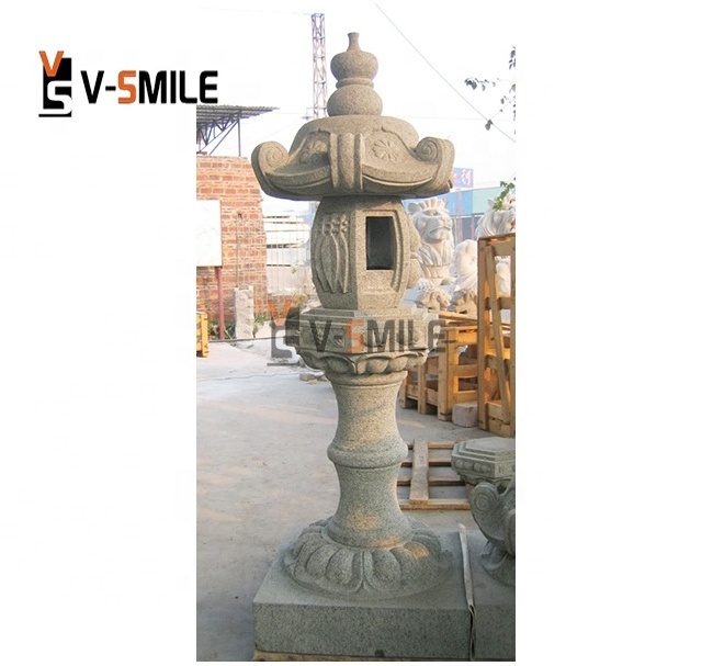 Outdoor Granite lantern Garden Decorative Stone Japanese Lantern